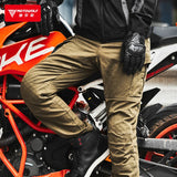 MotoWolf Motorcycle Riding Pants Men's Motorcycle Windproof And Anti Fall Pants Racing Casual Workwear Pants  Biker Jeans  Atv