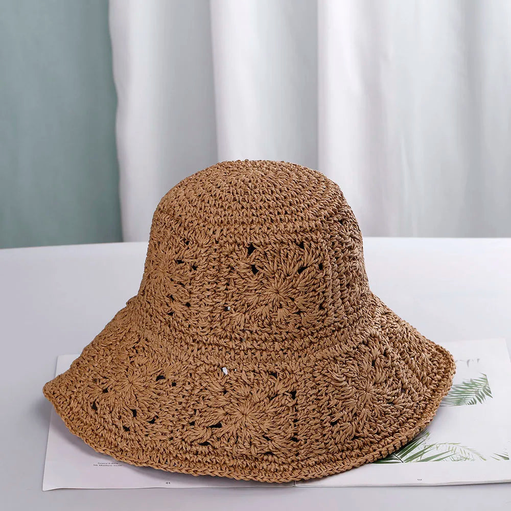 NEW 2022 Womens Straw Hats crochet hat bucket hat UV Protection Sun Visor beach hat Women Visors Ladies hat Women Summer hat Cap