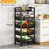 Home Kitchen Trolley Multifunction Oven Microwave Cart Moving Floor Fruit Vegetable Storage Cart Kitchen Island Trolley Cart Z