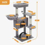 Luxury Pet Cat Tree House Condo Furniture Multi-Layer Cat Tower with Ladder Natural Sisal Scratching Post Climbing Jumping Toy