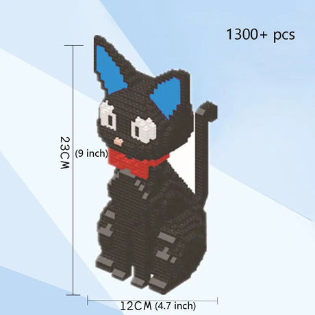 KNEW BUILT Squirrel Model Mini Building Blocks Children Learning Toys for Kid Boy Girl Black Cat Shiba Inu Corgi Pet Style Brick