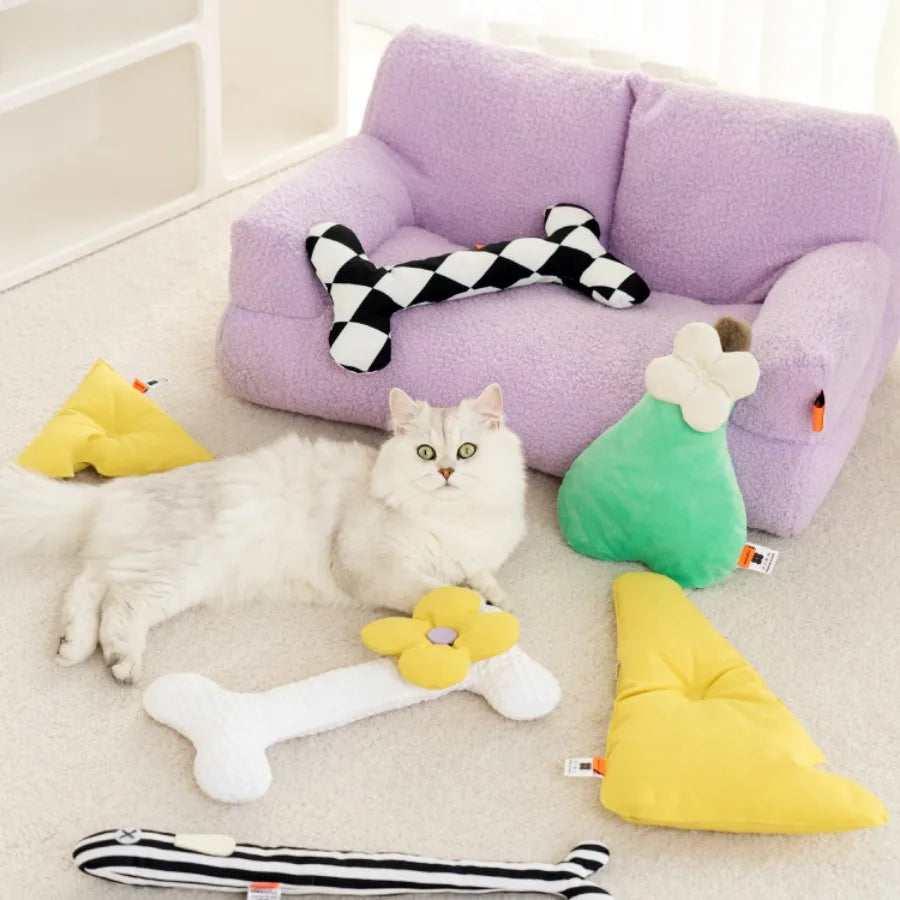 Indoor Furniture Cat Nest Sofa Beds Cute Light Weight Cozy Habitats Dogs Beds Sleeping Outdoor Warm Cama Gato Pets Supplies