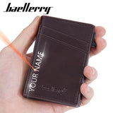 Baellerry 2023 New RFID Men Card Wallets Name Customized Mini Card Holder Slim Popup Male Wallet Luxury Brand Men's Purse