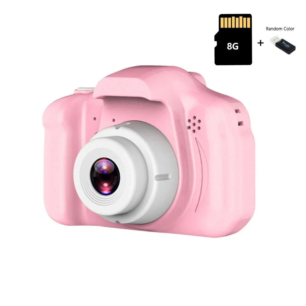 Kids Mini Cartoon Camera 2 Inch 8MP HD Screen Educational Children Toys Portable Video Camera Digital SLR Camera