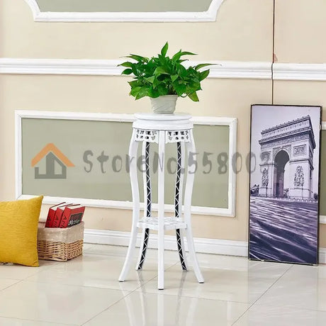 Plastic Plant Stand Flower Stands Multi-layer Pot Rack Single Antique Living Room Balcony Indoor Floor Storage Shelf