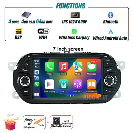 7 inch Screen For FIAT TIPO EGEA 2015 2016 2017 Android 13 Car Intelligent System Radio Multimedia Player Navigation GPS 4G WIFI