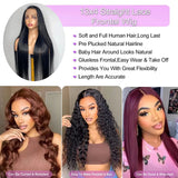 Straight Lace Front Wigs Human Hair 13x4 13x6 HD Transparent 360 Lace Frontal Wigs 5X5 6X4 Glueless Wig 4x4 Closure Wig