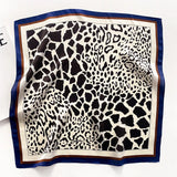 Silk Square Scarf Women 100% Real Luxury Brand Horse Print Neckerchief Female Hair Hand Bag Wrist Foualrd Scarves Bandana