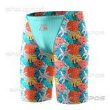 SPELISPOS New Summer Printing Men's Tights Swimming Shorts Sports Swim Training Swimsuit Diving Beach Surfing Quick Dry Trunks