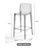 Nordic Acrylic Transparent Bar Chairs Modern Backrest Household Design Bar Chairs High Stools Muebles Household Items WZ50BC