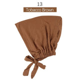 Inner Tie Back Hijab Cap Modal Turban Hat Inner Hijab Caps Islamic Underscarf Bonnet India Hat Female Headwrap Turbante Mujer