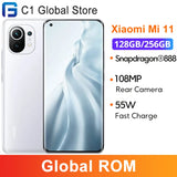 Global ROM Xiaomi Mi 11 Smartphone Snapdragon 888 Octa Core 120Hz AMOLED Display 55W Fast Charging 108MP Rear Camera