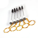 10pcs Mascara Wand Tubes Eyebrow Brush Diamond Key Chain Tube Mascara Brushes Eyelash Spoolies Brush Makeup Tools