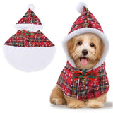 Pet Christmas Cloak Kitten Puppy Clothes Costume Cat Apparels Winter Warm Dog Cloak For Christmas Party Theme Pet Supplies