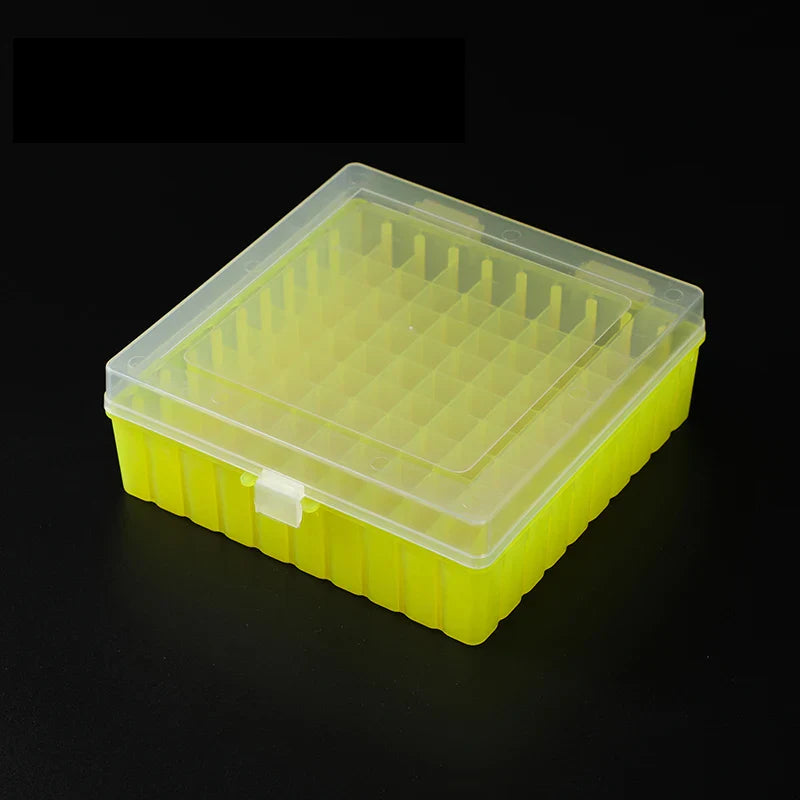 100 Holes Laboratory Plastic Tube Box Rack Use for 2ml 1.5ml 1.8ml Cryopreservation Tube With Connection Cover , 1piece