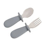 Solid Color Baby Gadget Tableware Set Children Utensil Stainless Steel Infant Food Feeding Spoon Fork Toddler Dinnerware Cutlery