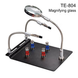 Welding Soldering Magnifier with PCB Holder Flexible Metal Arms Helping Hands for Welding  Station Desktop Magnifying Tool