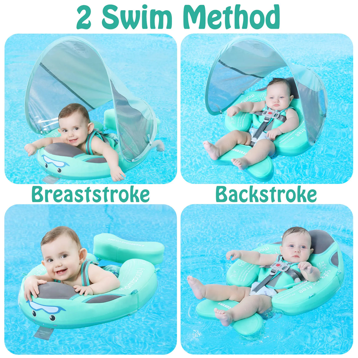 Mambobaby Newest Non Inflatable Baby Float Lying Swimming Ring Pool Toys Swim Trainer Floater For Infant Toddler