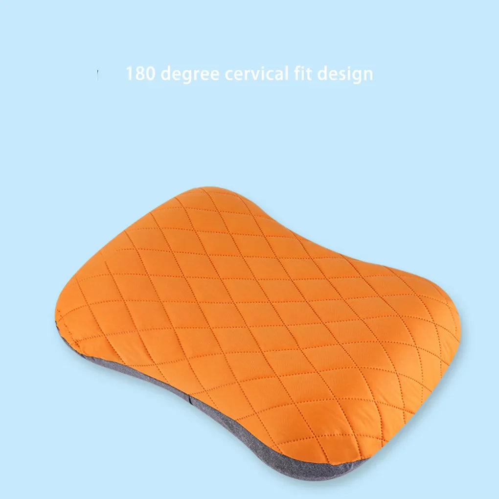 Inflatable Pillow Travel Trip Nap Device Neck Air Pillows Car Head Rest Fixed Strap Case Relaxing Tool Recliner