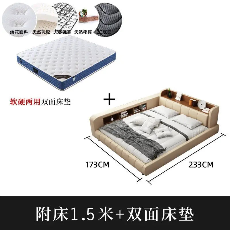 Parent child bed, second  family,  leather , master