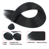 Bone Straight Hair Bundles Salon Natural Hair Extensions Fake Fibers Super Long Synthetic Yaki Straight Hair Weaving Full to End