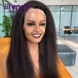 13X4 HD Lace Frontal Wigs On Sale Clearance Human Hair Kinky Straight Lace Front Wigs For Women Human Hair Glueless Yaki Wigs