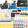 Professional Coil Tattoo Machine Kits 10 Wraps Coil Tattoo Gun Set with Power Supply Grip inks Tattoo Kit for Beginner