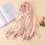 Van Gogh Oil Painting Silk Scarf Women Luxury Brand Apricot Floral Print Hijab Bandana Foulard Femme Shawl Soft Bufanda Mujer