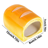 Ceramic Hamster Hut Cooling Small Pet Ceramic House Dwarf Hamster Small Rodents Hideout Habitat Cool Down In Yellow Bread Shape