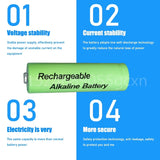 1-2pcs New AA Rechargeable Battery 1.5V 3000mah Alkaline Batteries for Remote Control Electronic Toys LED Light Shaver Radio