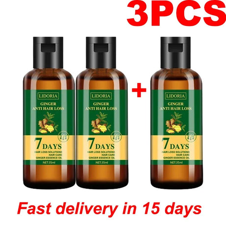 Ginger Hair Growth Essential Oil Anti-loss Hair Regrowth Serum Fast Growth Prevent Baldness Treatment Alopecia Hair Care Product