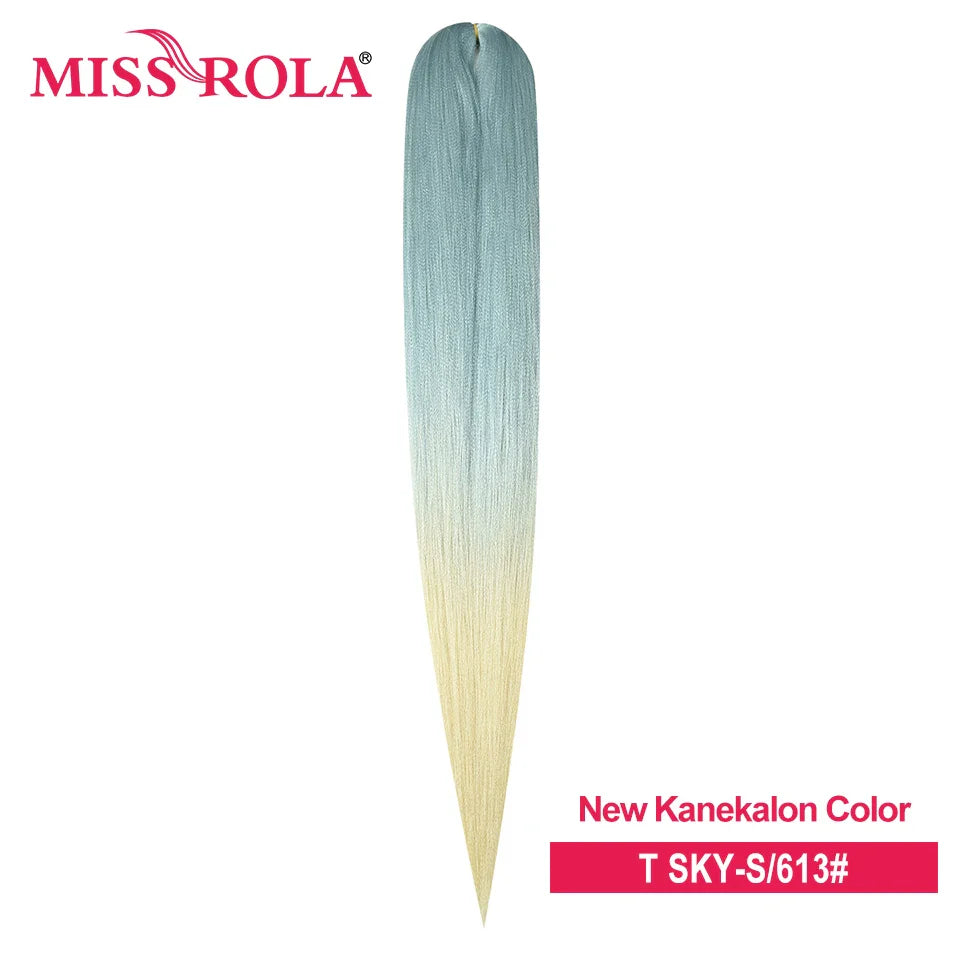 Miss Rola Synthetic Wholesale Bulk 6 Pieces 30Inch 28Inch 26Inch Pre Stretched Jumbo Braiding Hair Kanekalon EZ Twist Braid Hair