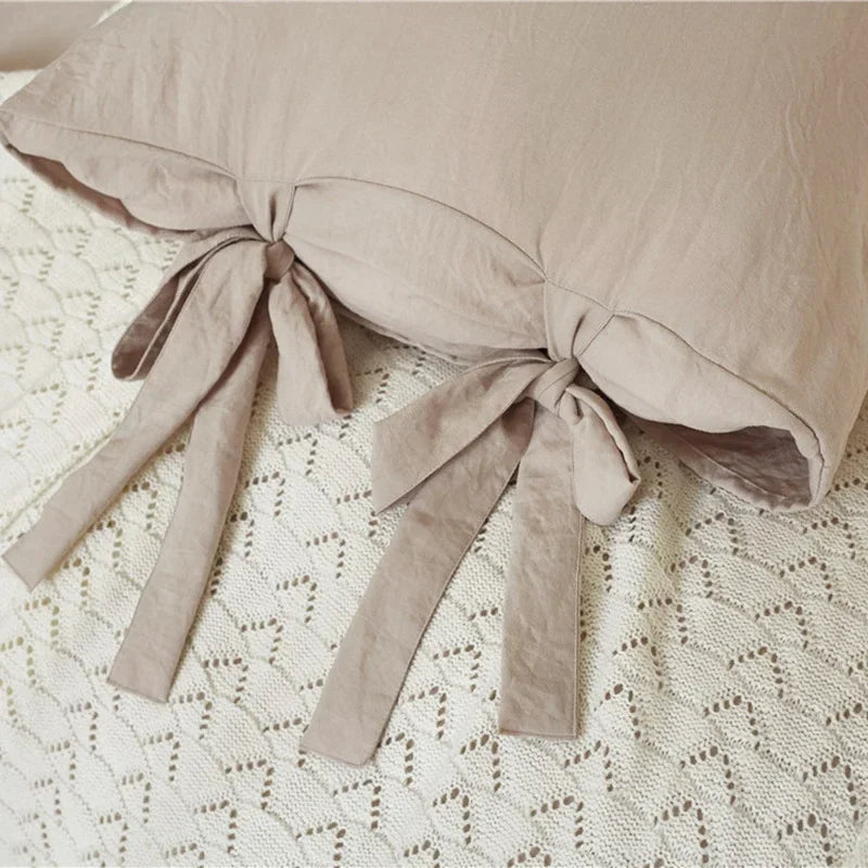 American Size Bowknot Lace Up Duvet Cover Set Queen Butterfly Bowtie twin King Size Blanket Comforter Covers Soft Cozy Bed Sets