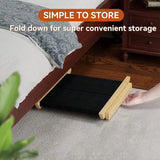 Folding Pet Ramp Non-slip 2 In 1 Stairs For Dogs To Get On Bed Lightweight Dog Bed Stairs Durable Wooden Sturdy Cat Steps