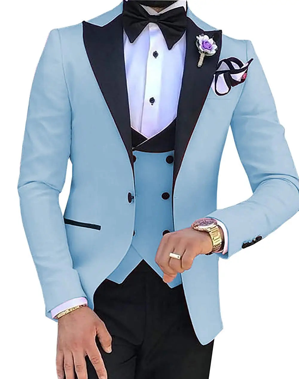 2023 Men 3 Pieces Suits For Men Custom Made Groom Groomsmen Tuxedos Wedding Men Suit Terno Masculino(Jacket+Pant+Vest)