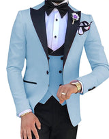 2023 Men 3 Pieces Suits For Men Custom Made Groom Groomsmen Tuxedos Wedding Men Suit Terno Masculino(Jacket+Pant+Vest)