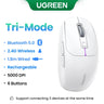 UGREEN Wireless Mouse Bluetooth5.0 Mouse Ergonomic 4000DPI 6 Mute Buttons Mouse For MacBook Tablet Laptops Computer PC 2.4G Mice