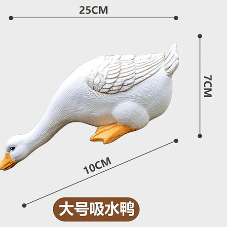 Cute Duck Resin Garden Statue Backyard Pond Ducks Decoration Bird Sculpture Indoor Outdoor Yard Decor Pond Lawn Ornament