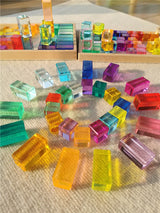 New Design Montessori Toys See Through Rainbow Lucite Stacking Blocks Acrylic HighTransparent for Kids Open Play