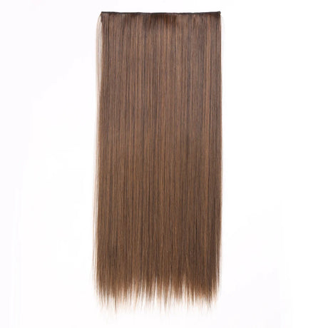 Synthetic Clip in Hair Extensions 6 Pcs/Set 16 Clips Long Straight Hairpieces Clip On Hair Extension for Women Blonde