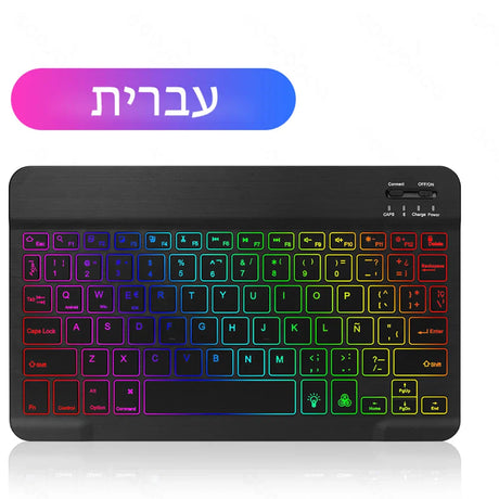 EMTRA Backlit Backlight Bluetooth Keyboard Mouse For IOS Android Windows For iPad Portuguese keyboard Spanish keyboard and Mouse