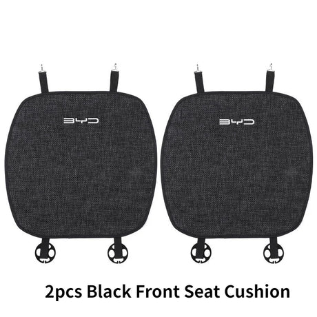 For BYD Atto 3 Yuan Plus Tang Han Dolphin EV 2021 2022 Car Seat Cover Front Rear Linen Fabric Cushion Breathable Protector Mat