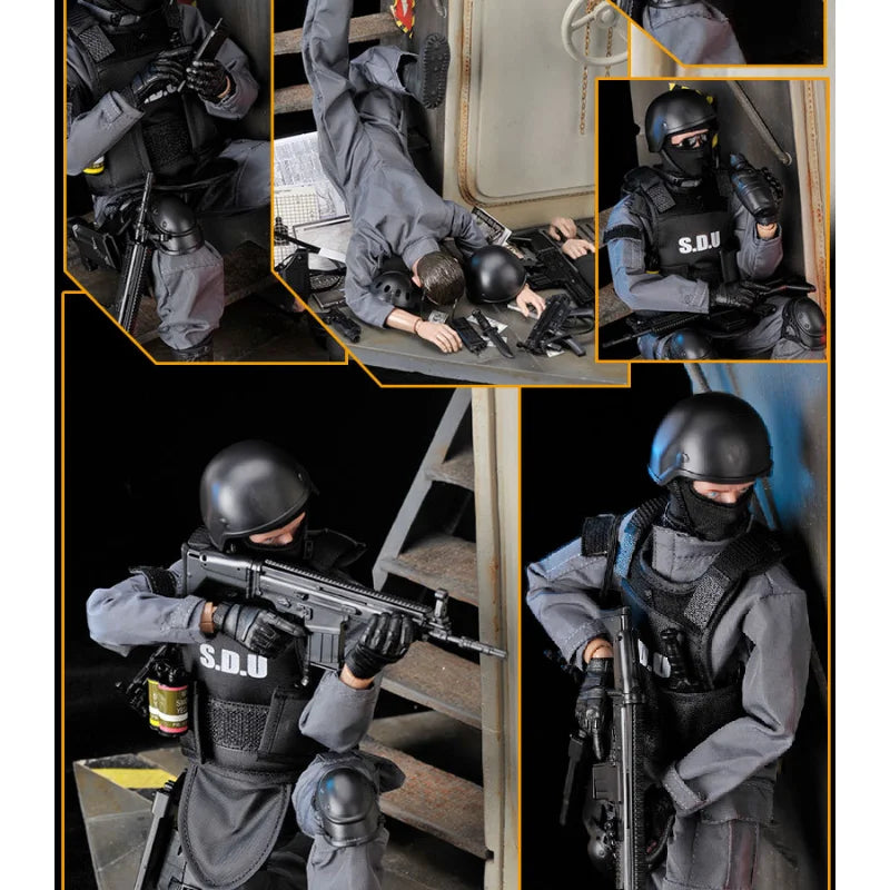 SWAT Soldier Toy Figures Flying Tigers Model Movable Joint 11.8" 30cm PVC Action Figure Kids Toys Boyfriend Gifts 1/6 Scale