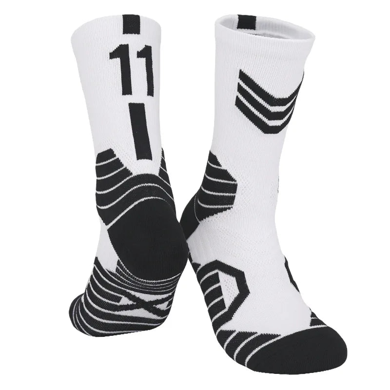 $19.99 5 Pairs Men's Athletic Crew Socks Performance Thick Cushioned Sport Basketball Running Training Compression Sock