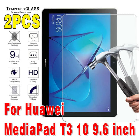 2Pcs Tempered Glass Tablet Screen Protector for Huawei MediaPad 10.4 Pro 10.8 T3 T5 T8 T10 T10S M5 M6