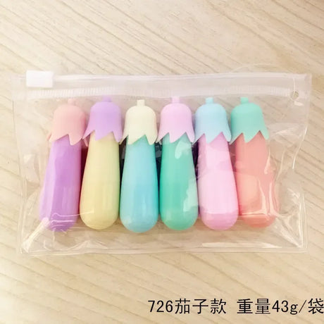 Soft Head Color Pen Color Pen Set Kawaii Highlighter Macaron Morandi Marker Pen Painting Art Notes Special School Supplies