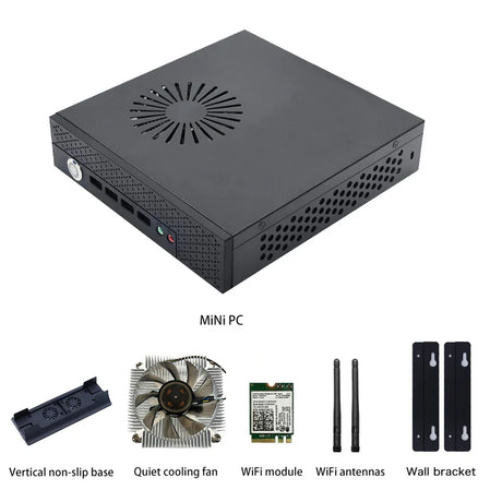 Mini ITX Chassis Portable Desktop Computer Case Gaming PC Components Shell With CPU Cooling Fan Wifi Module And Antenna DIY