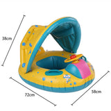 Baby Swimming Ring with Sunshade Pool Float Unicorn Inflatable Swimming Circle Baby Seat Swim Pool Toys Summer Party