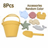 8Pcs Summer Beach Toys for Kids Soft Silicone Sandbox Set Beach Game Toy for Send Children Beach Play Sand Water Play Tools Swim