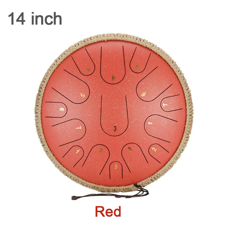 14 Inch 15 Tone Ethereal Drum Percussion Instrument Professional Music Instruments C-key Mini Tongue Drums Worry-free Steel Drum